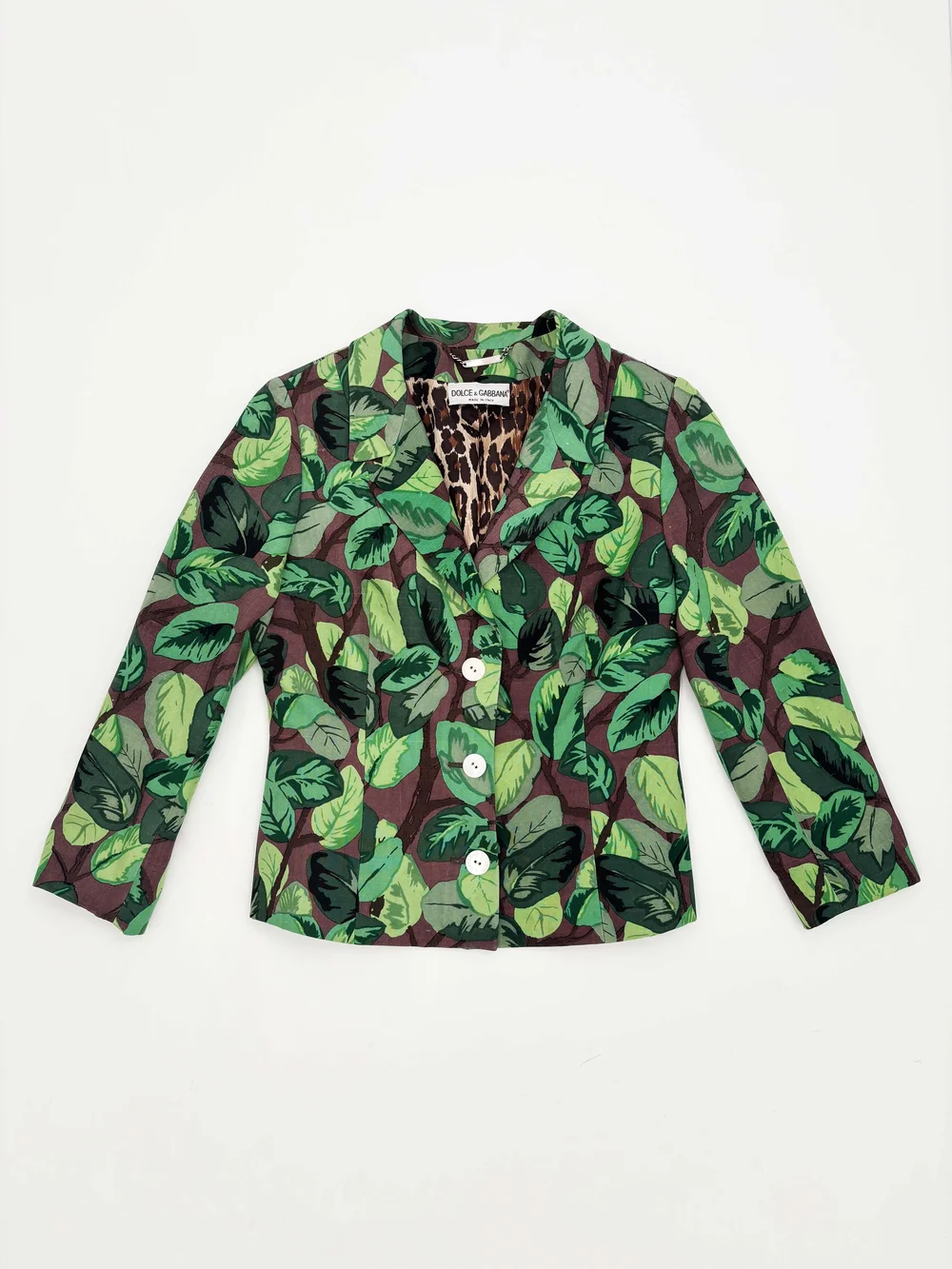 Dolce & Gabbana S/S 1997 leaf print suit — JAMES VELORIA